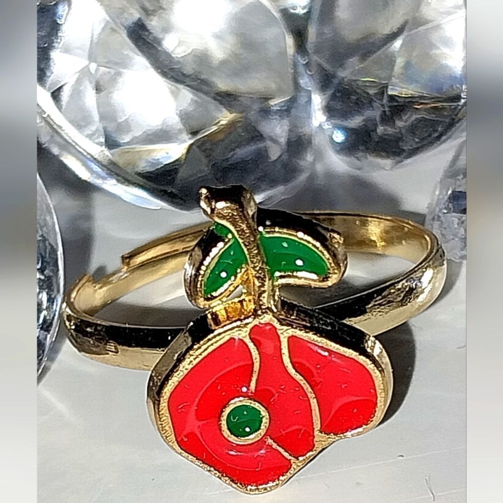 Super cute girls jeweled adjustable ring